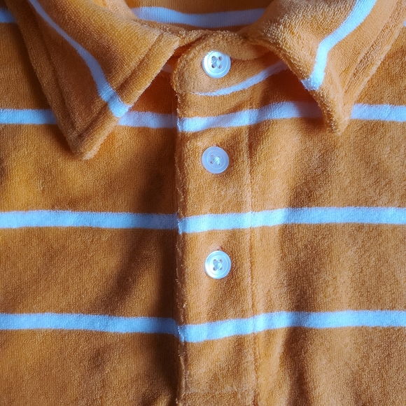 Joe Fresh Men's Terry Polo, Striped, Short Sleeve, M - Picture 3 of 5